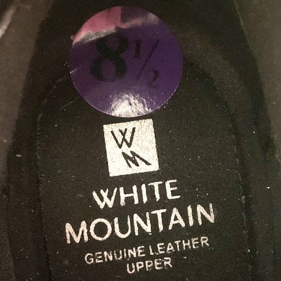 White Mountain Black Suede Lace-Up Wedge Ankle Booties Size 8.5 - Picture 7 of 10